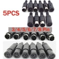 thumbnail image 6 of 5pcs 3pin 4pin 5pin 6pin 7pin 8 Pin DIN Male Female Plug Socket Jack Solder Connector, 6 of 20