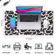 thumbnail image 5 of Long Mouse Pads for Desk,White and Black Of Leopard Print Desk Mats on Top Of Desks, Desk Mouse Pad Extra Large with 3mm Non-Slip Base and Stitched Edge for Gaming,Office,Work,Home 31.5"x15.7", 5 of 6