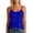 Blue, variant on Long Cami Tank Tops for Women Built-in Bra Pads Sleeveless Design Soft Cotton Base Layer Vest for Daily Wear Yoga Underlayering Comfort Tops