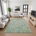 thumbnail image 5 of Addison Rugs Mayfield Premium Machine Washable Traditional Panel Teal Rectangle Rug, 10' x 14', 5 of 5