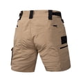 thumbnail image 5 of Zimjoy Men's Tactical Cargo Shorts with Adjustable Belt Water Resistant Multi Pocket Quick Dry Knee Length Outdoor Hiking Work Utility Shorts Khaki L, 5 of 8
