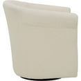 thumbnail image 3 of Pemberly Row Traditional Fabric Swivel Club Chair in Ivory Finish, 3 of 4