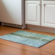 Addison Rugs Mayfield Washable Transitional Modern Blue Rectangle Rug, 1'8" x 2'6"