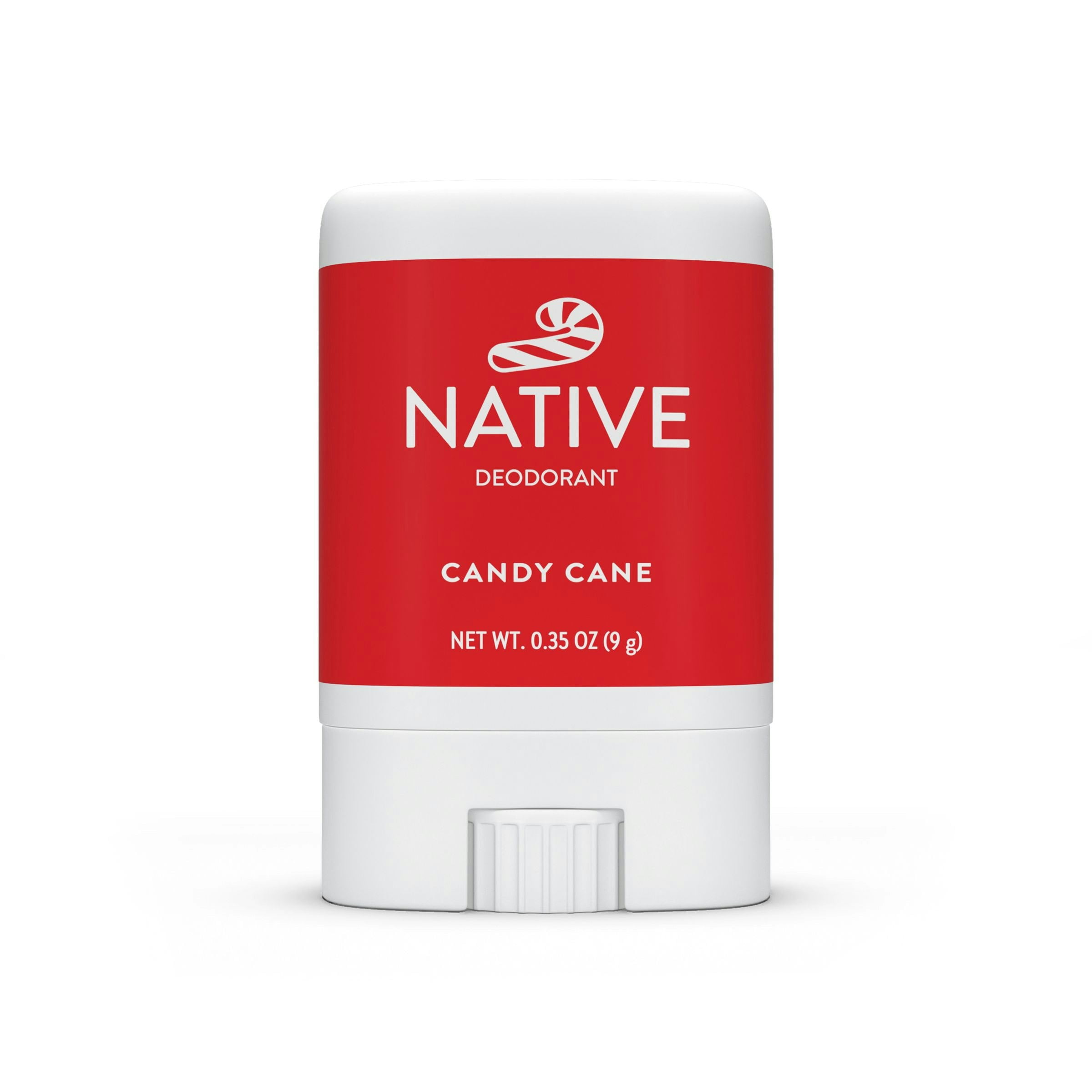 (2 pack) Native Limited Edition Candy Cane Mini Deodorant, 0.35 oz