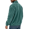 thumbnail image 4 of Qgtaibl Corduroy Jacket for Men Vintage Solid Color Zip Up Bomber Coat Loose Fit Lapel Causal Outwear with Pockets Green L, 4 of 8