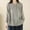 Gray, variant on Women's Tops Summer Cotton Linen 3/4 Sleeves Button Down Tunic Tops Loose Lightweight Swing Blouse