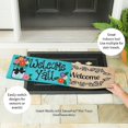 thumbnail image 5 of Evergreen Welcome Y'all with Polka Dot Flowers Sassafras Indoor Outdoor Switch Doormat 1'10"x10" Multicolored, 5 of 6