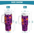thumbnail image 2 of Emelivor Halloween Spider Web Pumpkin 40 oz Tumbler with Lid and Straw Insulated Tumblers with Handle Travel Coffee Mug Cup Large Water Bottles Cup for Men Women Sports Gym, 2 of 6