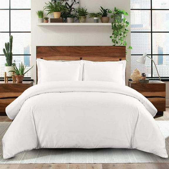 1100 TC 100% Egyptian Cotton Duvet set Zipper Closur Ultra Soft Durable and Fade Resistant Color White Solid size Twin/Twin Xl