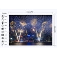 thumbnail image 2 of ABPHOTO Polyester 7x5ft New York City Night View Backdrop Skyscraper River Fancy Fireworks Romantic Wallpaper Photography Background for Girls Lover Wedding Party Decoration Photo Studio Props, 2 of 3