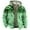Green, variant on Winter Men's 3D Digital Printed Hoodie Fashion Warm Personality Quilted Jacket