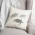 thumbnail image 3 of Creative Products Watercolor Sea Turtles 18x18 Spun Poly Pillow, 3 of 9
