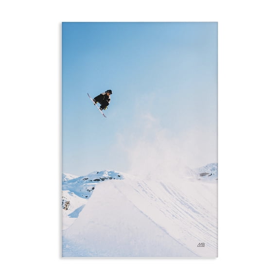 Stupell Industries Snow Day Snowboarder Sports Photography Wrapped Canvas Art Print Wall Art, 16 x 24