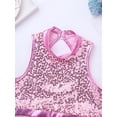 thumbnail image 7 of Aislor Kids Girls Shiny Sequins Dance Costumes Crop Top with Shorts Set Activewear Ballet Dancewear, 7 of 7