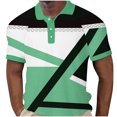 thumbnail image 1 of Camisas de Manga Larga para Hombres Impresos Girar Hacia Abajo Botones de Cuello Lateral Dividido, Casual Camiseta Blusa para Hombres, 1 of 4