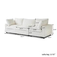thumbnail image 4 of LovingAHome 118.11" Oversized Cloud Sectional Couch, 3 Seat Comfy Sofa Couch for Living Room, Beige, 4 of 9