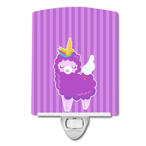 Sheep Unicorn on Stripes Ceramic Night Light
