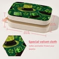 thumbnail image 5 of St. Patrick's Day Velvet Portable Travel Organizer with Removable Compartment - Gift, Earring Organizer, Storage Box, and Bracelet Holder, 5 of 7