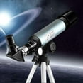thumbnail image 5 of Astronomical Telescope for s Beginners with Tripod, 90x Magnification for Moon Viewing Educational Science Gift(Silver), 5 of 5