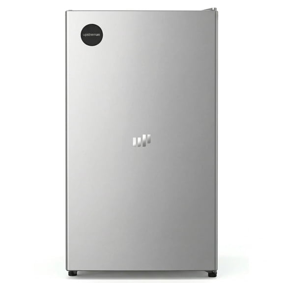 Upstreman 3.2 Cu ft Mini Fridge Without Freezer, Single Door Small Refrigerator No Freezer, Freezerless All-Refrigerator Cooler for Kitchen Office Bedroom Dorm, Silver CR32
