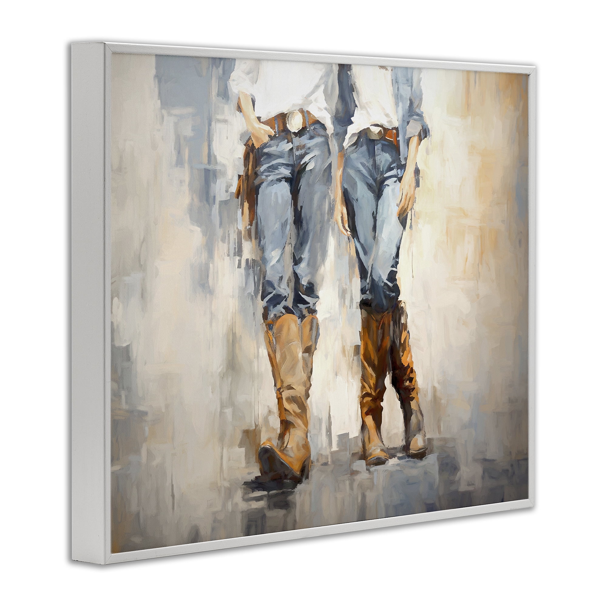 Stupell Industries Country Cowgirl Attitude Novelty Painting White Framed Art Print Wall Art, 30 x 24