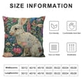 thumbnail image 5 of GOSMITH Spring Throw Pillow Covers Bunny Bird Flower Leaves Watercolor Cute Plants Art Colorful Pink White Comfortable Decorative Couch Bed Zippered Cushion Covers Covers White, 5 of 5