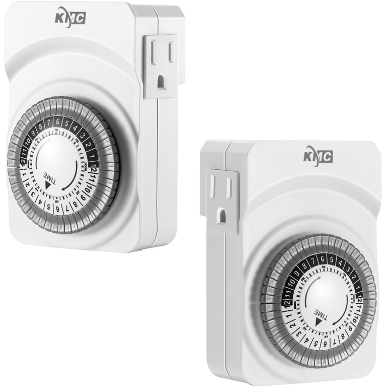 KMC Mechanical Indoor Outlet Timer, 24-Hour, 2-Pack photo 8