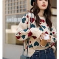 thumbnail image 2 of Suéter suave estilo Nuo para mujer de otoño e invierno, ropa exterior pequeña, suéter grueso adelgazante que combina con todo estilo occidental, 2 of 6