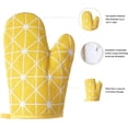 thumbnail image 3 of HEETLY Pot Holders and Oven Mitts Set, 4 Piece Cotton Oven Mitts and Potholders, Heat Resistant 392°F, Kitchen Mittens for Cooking Baking Grilling, 3 of 8