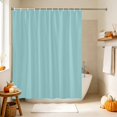 thumbnail image 4 of Pure Mint Green Shower Curtain, Waterproof Shower Curtains for Bathroom, Modern Solid Color Minimalist Art Washable Fabric Bathtub Curtain Set Bath Decor with 12 Hooks 72"x78", 4 of 8