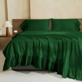 thumbnail image 3 of 4 Piece Corner Ruffle Sheet Set, 6" Inch Corner Ruffle On Flat Sheet And Pillowcases, 21 Inch Deep Pocket, 100% Egyptian Cotton, 800 TC, King Size, Solid Green, 3 of 6