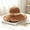 Coffee, variant on Summer Straw Beach Sun Hats for Women Woven Hat Polyester,Spandex,Cotton Wide Brim Beach Hat Straw Boho Rainbow Beaded Summer Packable Foldable Bucket Hat for Travel Grey,One Size