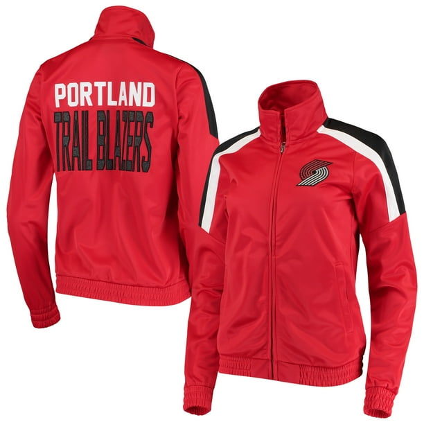 Portland Trail Blazers G Iii 4her By Carl Banks Women S Jump Shot Full Zip Track Jacket Red Walmart Com Walmart Com
