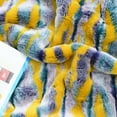 thumbnail image 5 of Home Soft Things Multi Jacquard Faux Fur Throw - Teal - 50x60'', 5 of 11