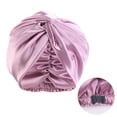 thumbnail image 2 of Gorro de dormir de doble capa de seda artificial ajustable popular, gorro de ducha con giro cruzado, gorro de maquillaje de belleza, 2 of 5