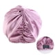 thumbnail image 2 of Gorro de dormir de doble capa de seda artificial ajustable popular, gorro de ducha con giro cruzado, gorro de maquillaje de belleza, 2 of 5