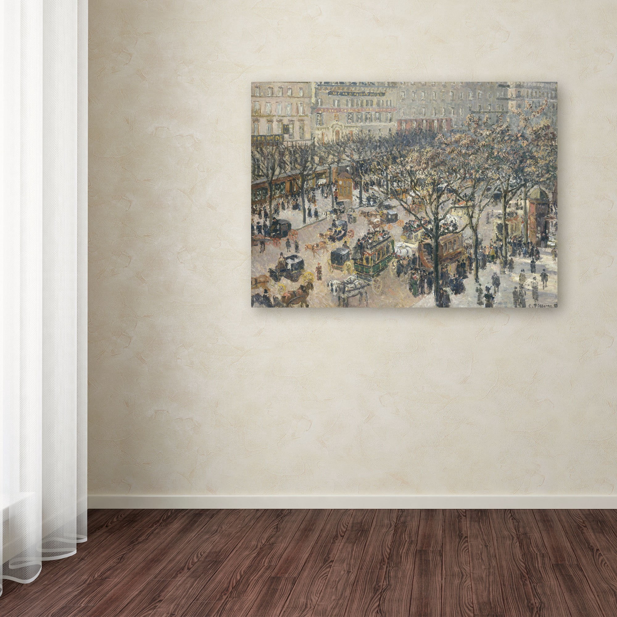 Trademark Fine Art "Boulevard des Italiens" 1897 Canvas Art by Camille Pissarro