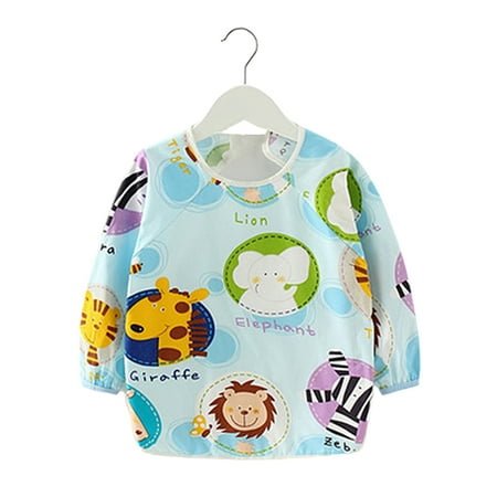 

Wanwan Baby Toddler Cute Printed Waterproof Smock Bib Washable Stain Resistant Apron