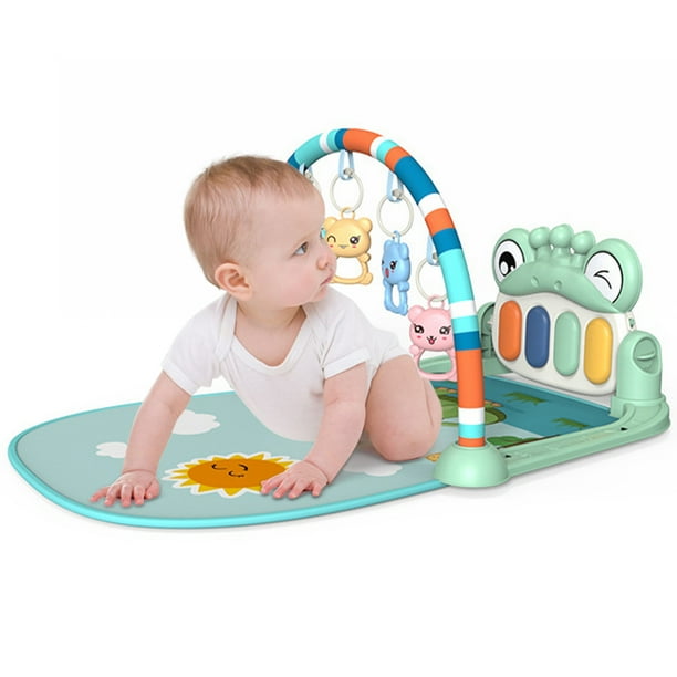 Tapete De Juego Para Gatear Para Bebés De 0 A 36 Meses, Tapete De Juego Musical Con Pilas Para Patadas De Bebé, Centro De Actividad De Gimnasio De Coordinación Mano-Ojo Para Ejercicio Muyoka Hogar