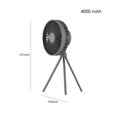 thumbnail image 3 of Ventilador Para Acampar Ventilador para acampar de 10000 mAh, ventilador de mesa con carga USB para acampar al aire libre (gris B) Sywqhk Libre de BPA, 3 of 5