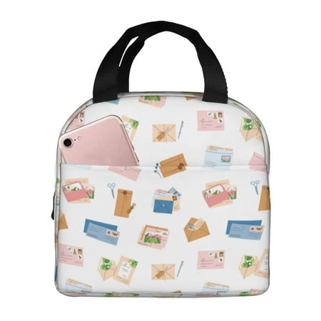 Insulated Lunch Bag for Women Men - colors envelope Pattern Leakproof Cooler Lunch Box for Women Men  Lunch Tote Bags for Work School Picnic Travel