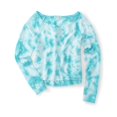 thumbnail image 1 of Aeropostale - Playera básica con teñido anudado para mujer, azul, extragrande Aéropostale Camiseta básica, 1 of 2