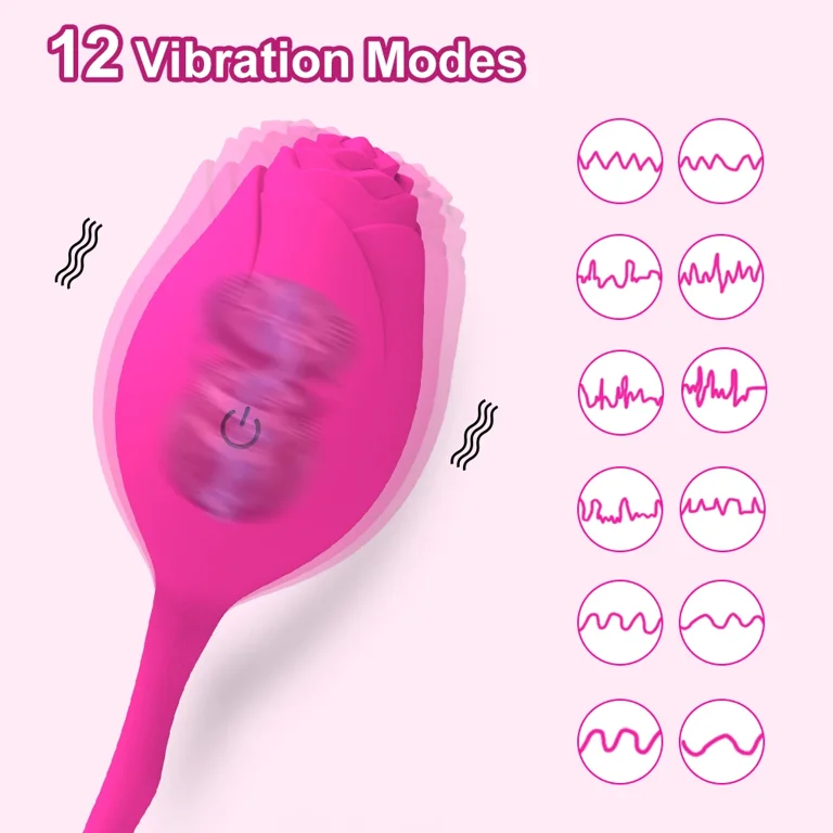 TLUDA Wireless Rose Vibrator Toy Rose Love Egg Vibrating Egg Kegel Balls  Wireless Remote Control Sex Toys Red