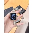 thumbnail image 3 of XiHAMA Diamond Bling Band Compatible with Apple Watch Band 38mm 40mm 41mm 42mm 44mm 45mm, Women Luxury Metal Bracelet with Rhinestone Bumper for iWatch Series 9/8/7/SE/6/5/4/3/2/1/18mm/20mm/22mm, 3 of 4
