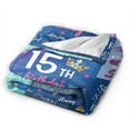 thumbnail image 2 of Wijzvio Gift For 15th Birthday Throw Blanket Soft Fuzzy Fleece Blanket 40"X30", 2 of 9
