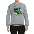thumbnail image 2 of Wild Bobby, 1946 Vintage Ford Woody Chasing Waves Cars and Trucks Unisex Crewneck Graphic Sweatshirt, Heather Grey, Small, 2 of 3