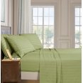 thumbnail image 2 of Elegant Comfort 4-Piece Damask Stripe Bed Sheet Set, 1500 Thread Count Microfiber, Wrinkle-Resistant, Twin XL, Sage/Green, 2 of 5