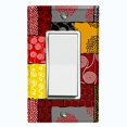 thumbnail image 1 of Metal Light Switch Plate Cover Colorful Safari African Tribal Art Pattern SFR005, 1 of 13
