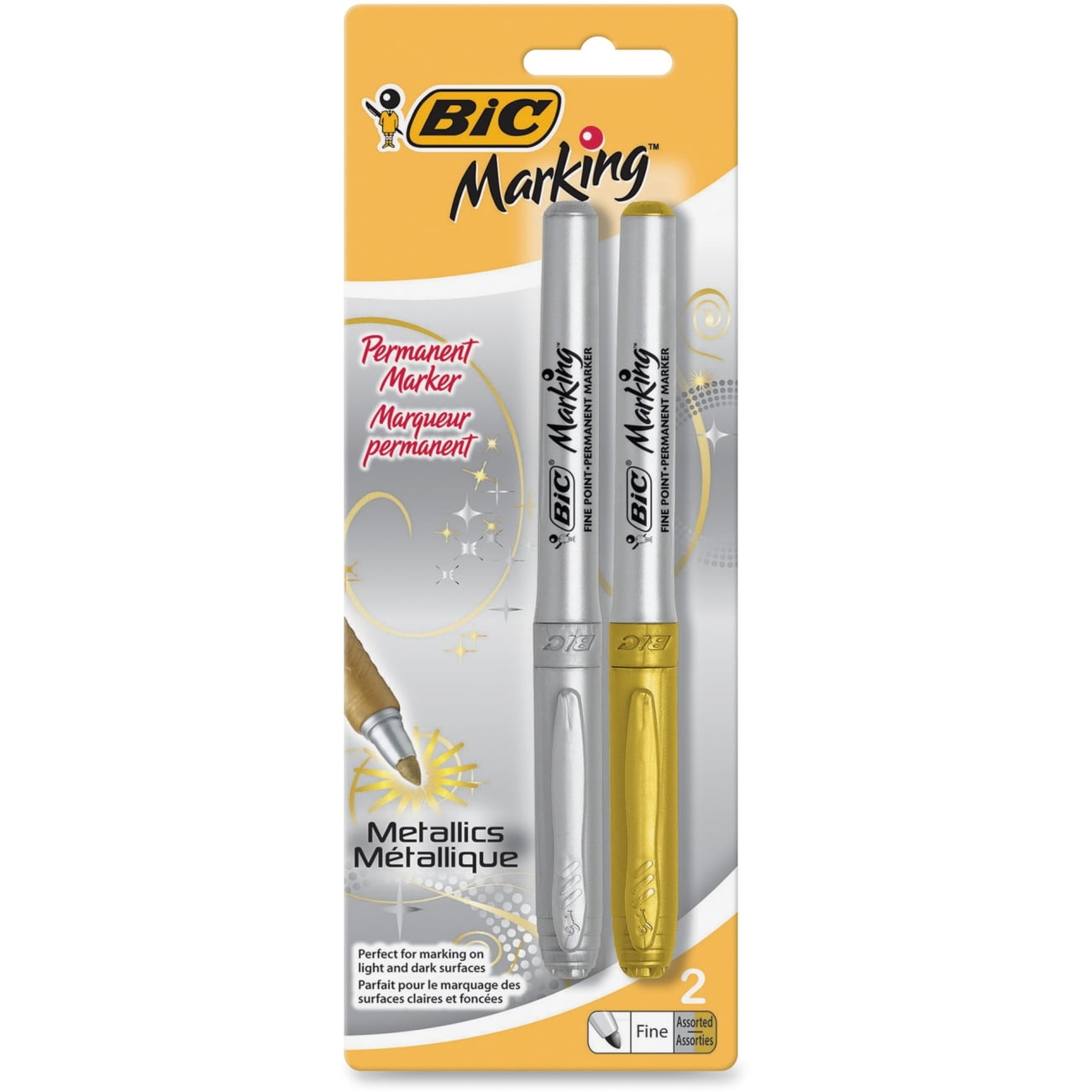 Bic Mark-It Fine Point Permanent Metallic Markers