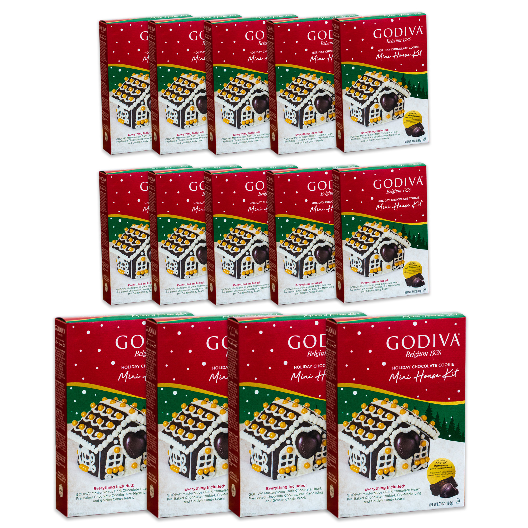 Godiva Mini Chocolate Holiday House Kit Gingerbread House Belgium